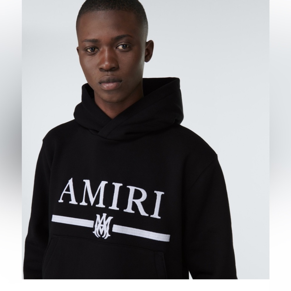 Amiri MA Bar logo cotton hoodie - Picture 2 of 9